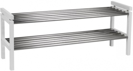 Stojak na buty 'Confetti' 100cm - Metal/Biały