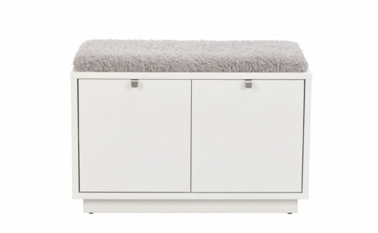 Ławka 'Confetti' 70cm - Biała/Jasnoszara