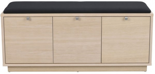 Ławka 'Confetti' 106cm - Białopigmentowana/Czarny