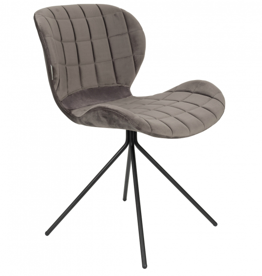 Krzesło 'Omg' - Aksamit/Szary