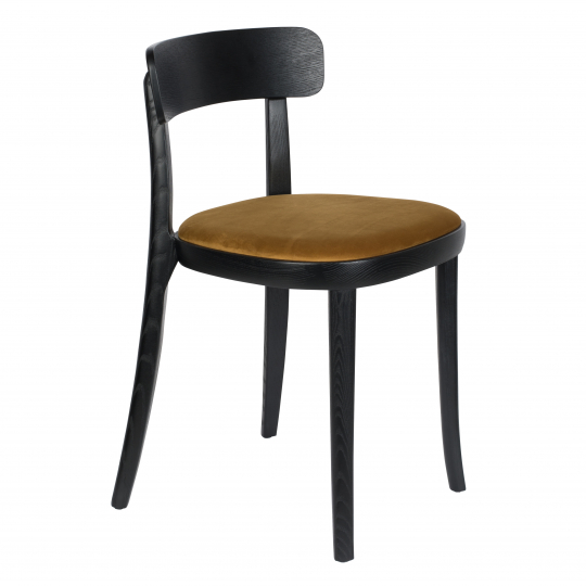 Krzesło 'Brandon' - Czarne/Ocra