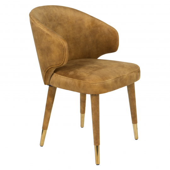 Krzesło 'Lunar' Aksamit - Miedź