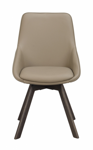 Krzesło 'Alison' Skóra - Beżowy/brązowy