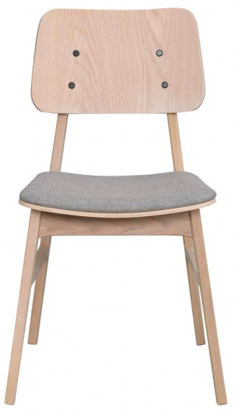 Krzesło 'Nagano' - Białe pigmentowane dębowe/Szare