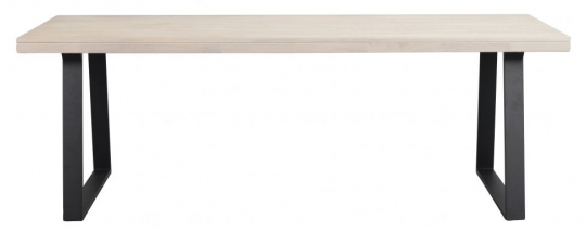 Stół 'Brooklyn' 220x95cm - Biały/Szare nogi U