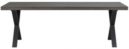 Stół 'Brooklyn' 220x95cm - Ciemnobrązowy/Nogi X