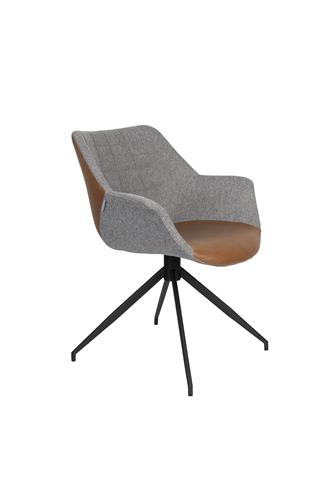 Krzesło 'Doulton' Swivel - Brązowy