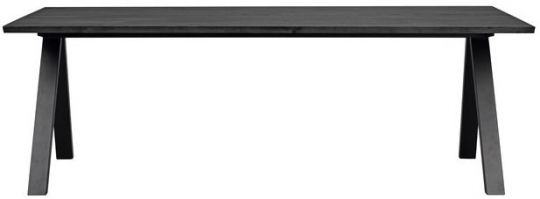 Stół 'Carradale' 220x100cm - Czarny/Nogi w kształcie V