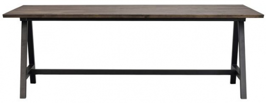 Stół jadalny 'Carradale' 220x100cm - Brązowy/A-noga