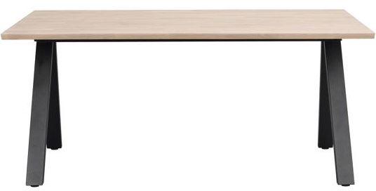 Stół jadalny 'Carradale' 170x100cm - Biały pigmentowany/Nogi w kształcie V