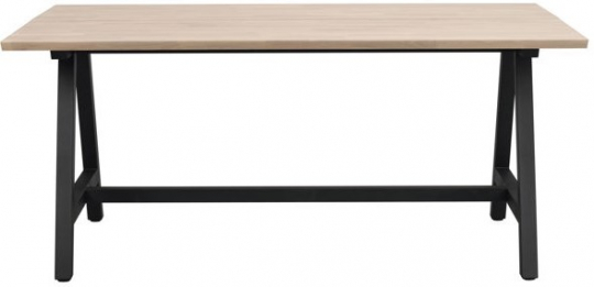 Stół jadalny 'Carradale' 170x100cm - Biały pigmentowany/Nogi w kształcie A