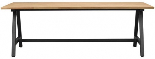 Stół jadalny 'Carradale' 220x100cm - Dąb/Nogi w kształcie A