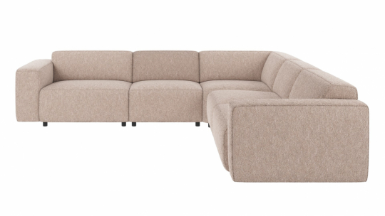 3-osobowa sofa narożna 'Willard' - Jasnobeżowa