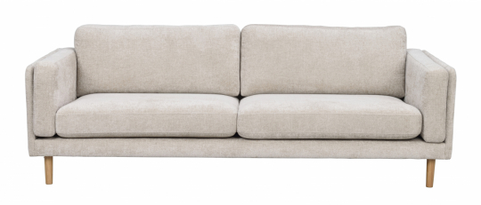 3-osobowa sofa 'Braden' - Jasnobeżowa/dąb