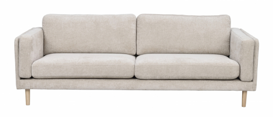3-osobowa sofa 'Braden' - Jasnobeżowa/białe pigmentowane