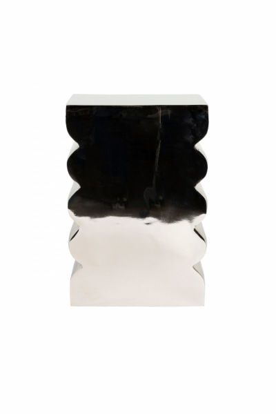 Pufa 'Curves' - Srebrny