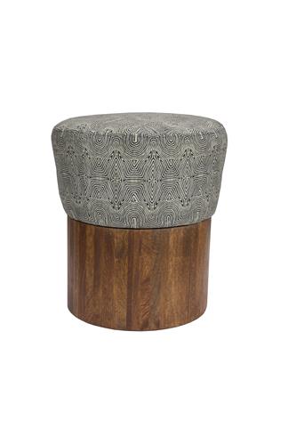 Pufa 'Fragment' - Czarny/Biały