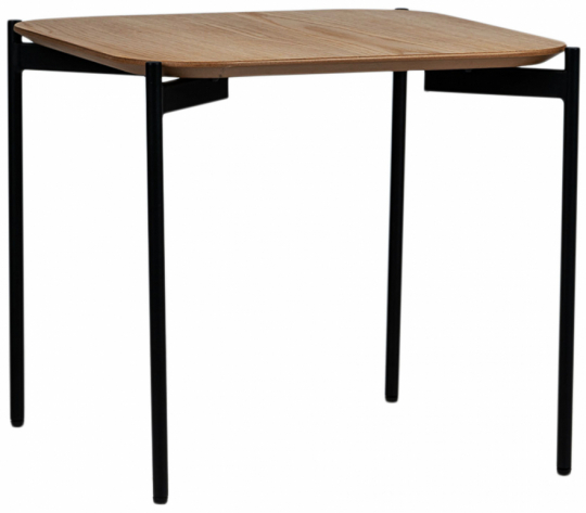 Stolik kawowy 'Frida' 50x50cm - Naturalny/Czarny