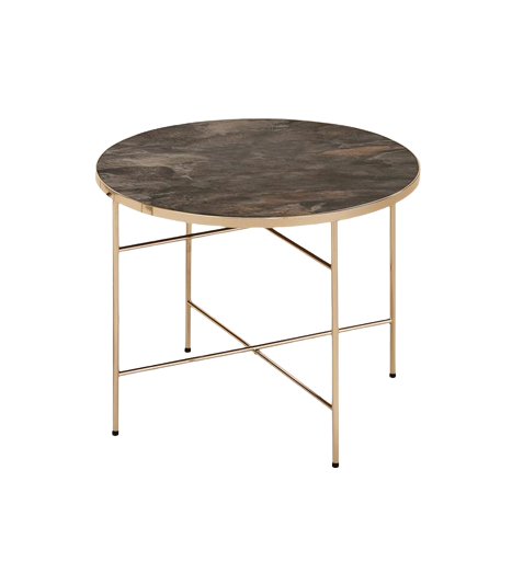 Stolik kawowy 'Isola' - Brązowy/Szampan