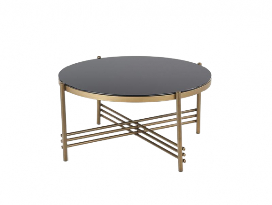 Stolik kawowy 'Mare' - Czarny/Złoty