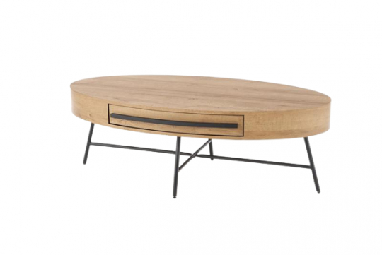 Stolik kawowy 'Sunne' - Dąb/Czarny