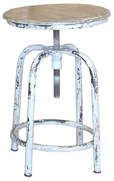 Pufa obrotowa Vintage - Biała