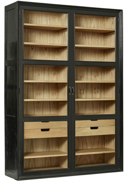 Witryna 'Viva' - Naturalna/Czarna