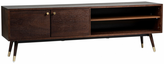 Szafka RTV 'Prime' - Orzech/Mosiądz