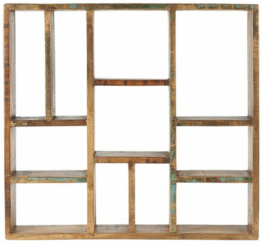 Półka ścienna 'Unique' - Drewno z recyklingu/Wintage