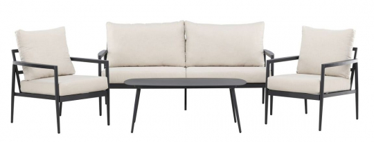 Zestaw wypoczynkowy 'Pozzallo' - Czarny