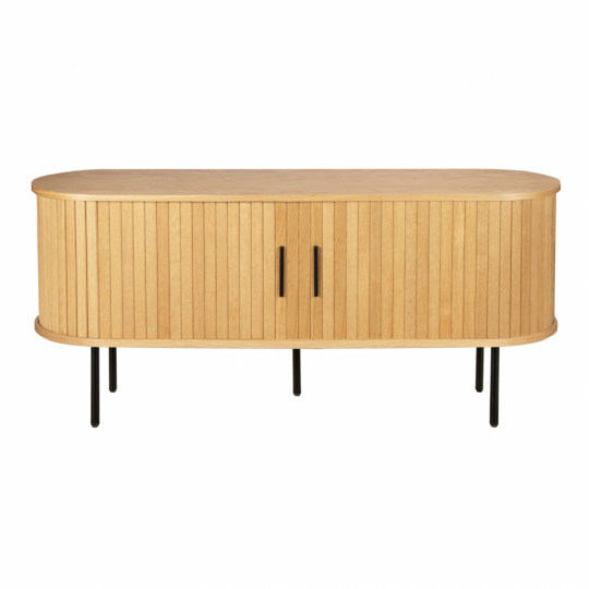 Stolik TV 'Holmvik' - Naturalny/Czarny