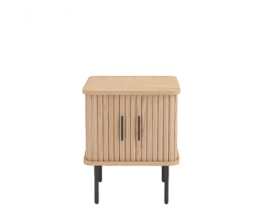 Stolik nocny 'Holmvik' - Naturalny/Czarny