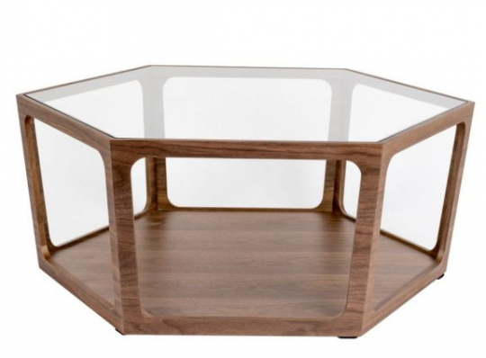 Stolik kawowy 'Sita' - Brązowy