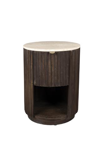 Stolik nocny 'Marlow' - Brązowy