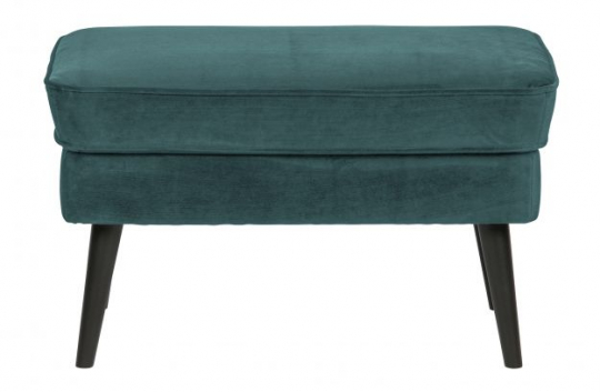 Pufa 'Rocco' - Petrol/Samet