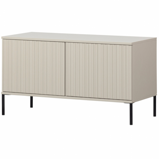 Stolik RTV 'New Gravure' 100 cm - Beż/Czarny