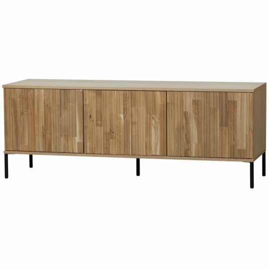 Stolik TV 'New Gravure' 150 cm - Dąb/Czarny