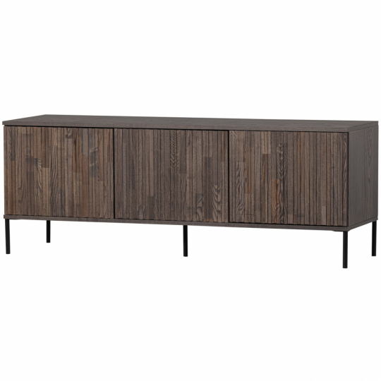 Stolik TV 'New Gravure' 150 cm - Ciemnobrązowy/Czarny