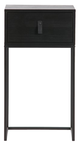 Stolik nocny 'Zola' z szufladą - Czarny