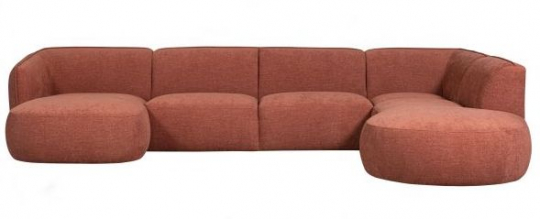 Sofa prawy 'Polly' - Terakota