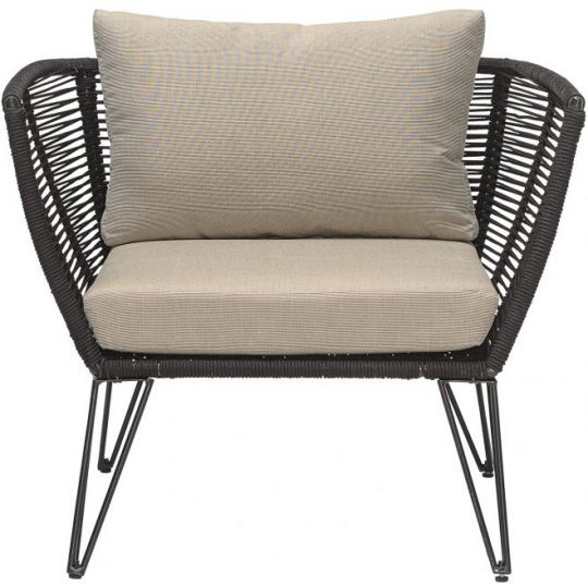 Fotel 'Mundo' - Czarny/Beżowy