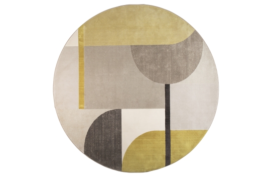 Dywan 'Hilton' 240cm - Szary/Żółty