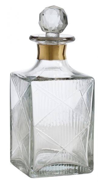 Karafka szklana 'Diamond' - Złoto/Diamant