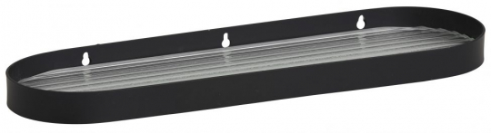 Półka z szkłem 'SOTRA' S - Czarny