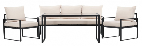 Zestaw lounge 'Vico' - Czarny