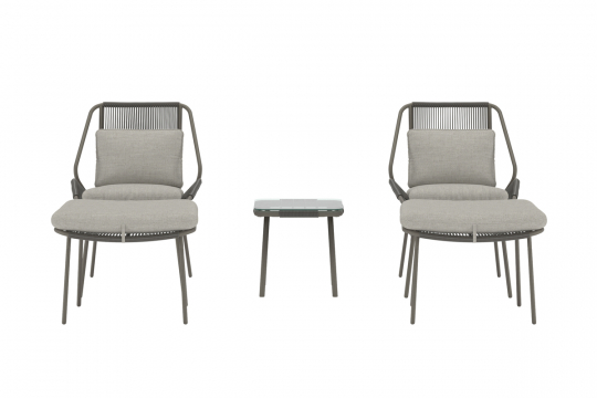 Zestaw wypoczynkowy 'Zakynthos' – brązowy