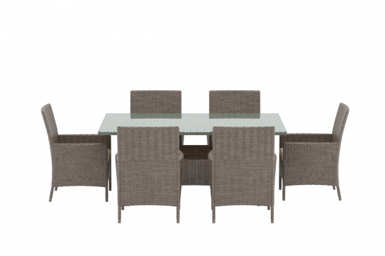 Zestaw obiadowy 'Lefkas' – brązowy