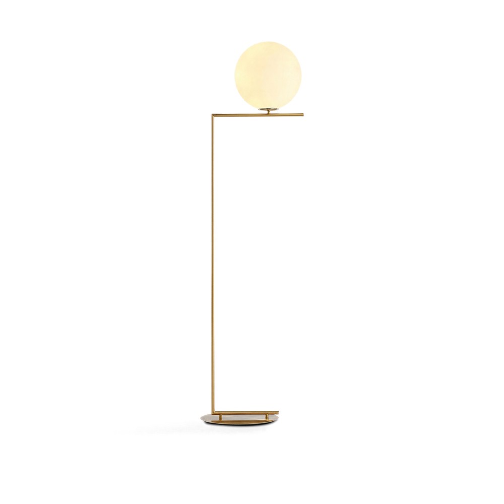 Lampa podłogowa 'Creme Satin' - Mosiądz