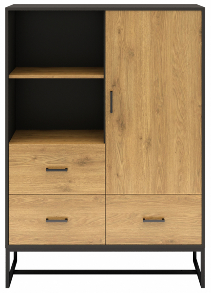 Szafa 'Amster' - Dąb/Czarny