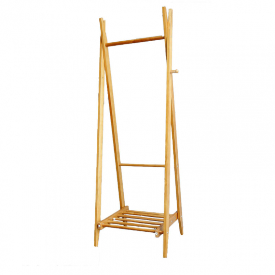 Wieszak na ubrania z półką na buty 'Confident' - Dąb